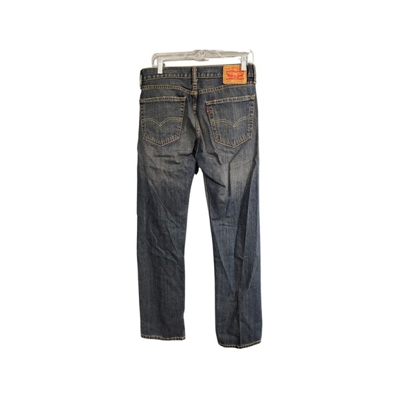 Levi’s 505 Mens dark wash jeans size 31 X 32. 5 pocket with waist whiskering. - Picture 2 of 9